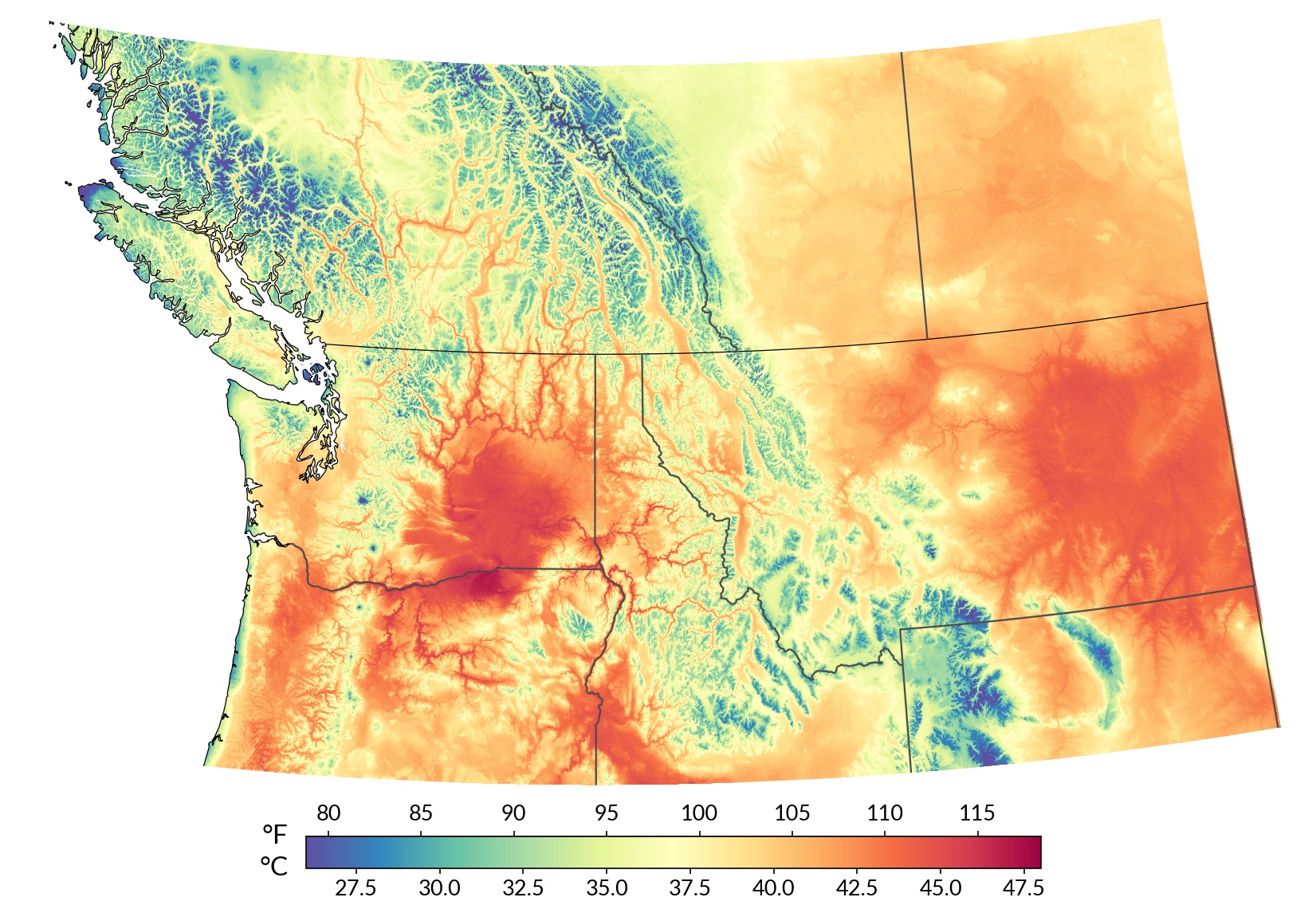 High-resolution Degree Day downscaling of extreme heat over the Pacific Northwest