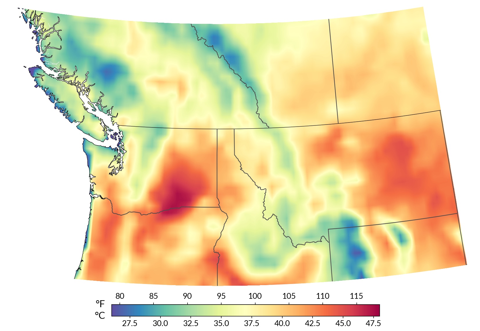 Coarse ERA5 reanalysis of extreme heat over the Pacific Northwest